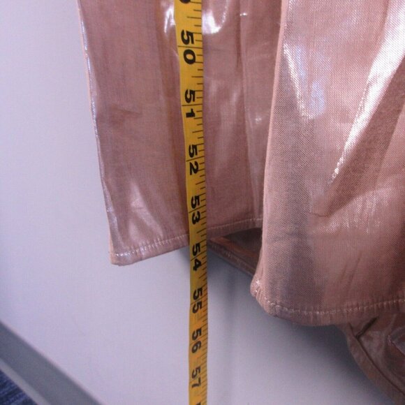 Gap Women's Maxi Dress Halter L Metallic Gold Viscose Rayon Tiered Cocktail 280 - Picture 12 of 13